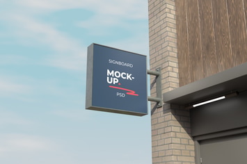 Square Signboard Mockup Vol.2