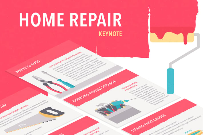 Flat Tools Keynote Template