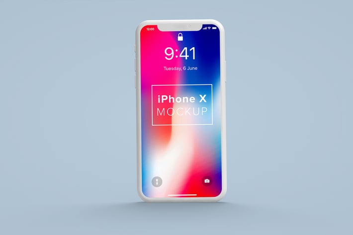 iPhone X Front Clay Mockup 