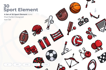 30 Sport Element Icons