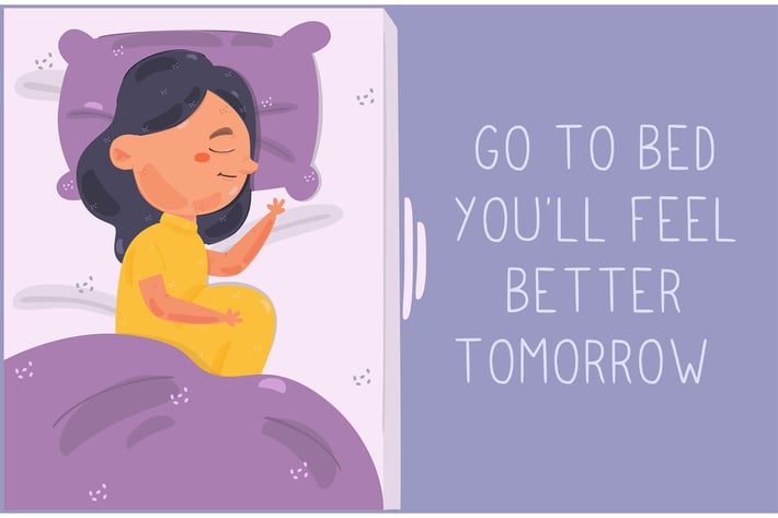 Woman Sleeping Illustration