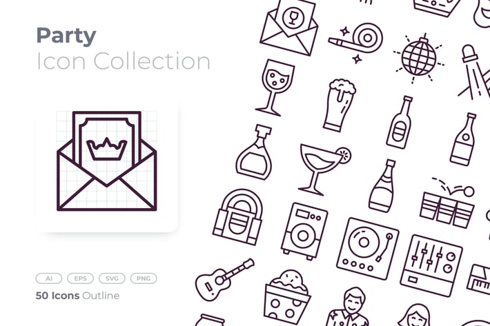 Party Outline Icon
