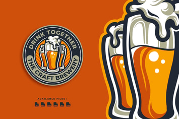 Beer Badge Illustration Business Logo