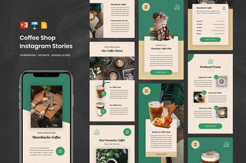 Coffee Shop Social Media Instagram Stories PPT