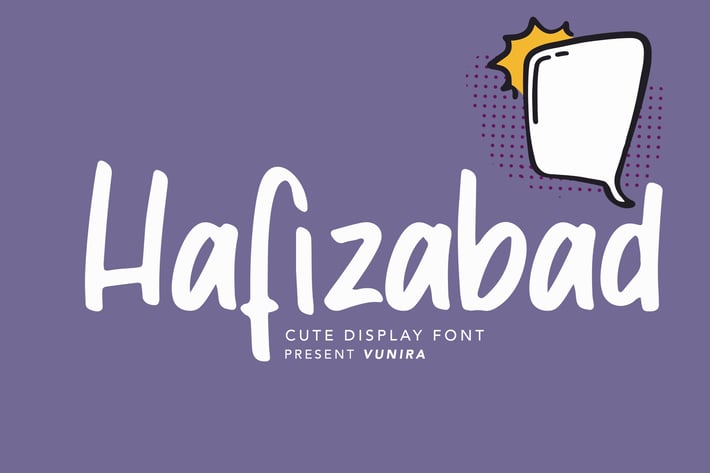 Hafizabad | Cute Display Font