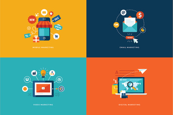 Set of Flat Design Concept Icons