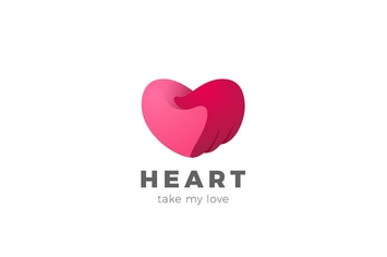 Heart care Logo Valentine Day Love symbol