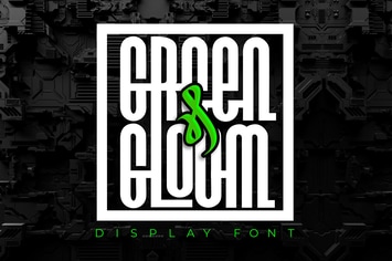 Green and Gloom - Geometric Display Font