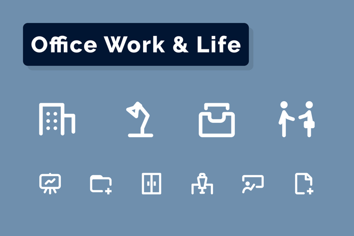 Office Work & Life Icons Set