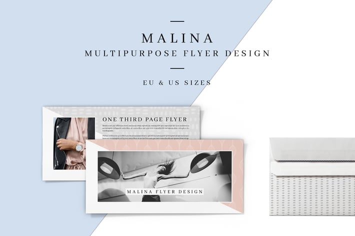 MALINA One Third Page Flyer + Pattern