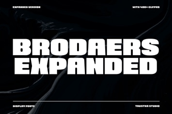Brodaers Expanded Font