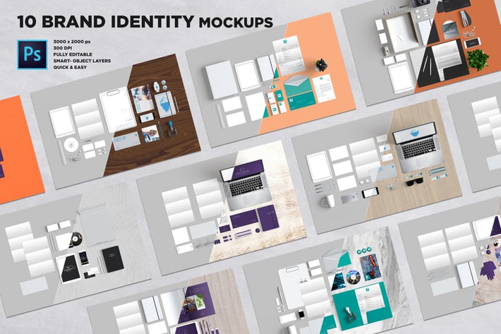 10 Branding Stationery Mockups