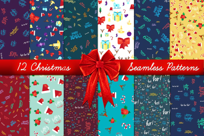 Christmas Seamless Patterns Set