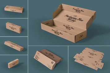 7 Rectangular Packaging Box Mockups