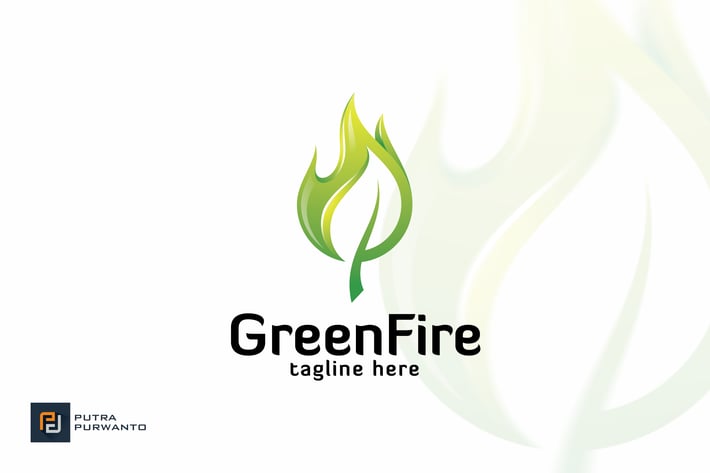 Green Fire - Logo Template