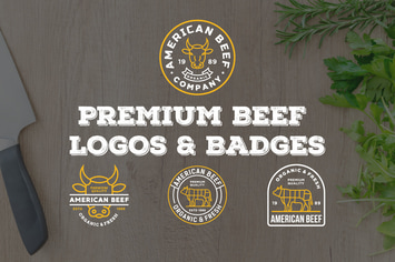 25 PREMIUM BEEF LOGOS & BADGES