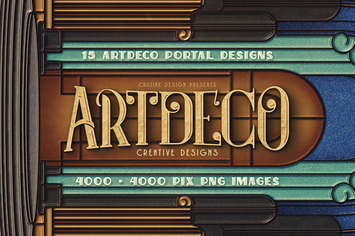 15 ArtDeco PNG Portal Designs