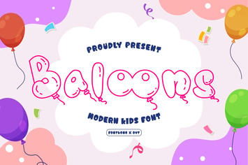 Baloons - A Modern Kids Font