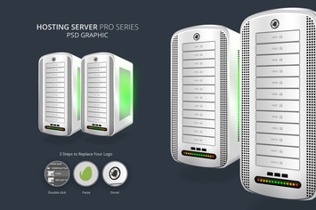 Hosting Server Pro Series WHITE Left View
