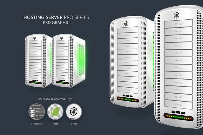 Hosting Server Pro Series WHITE Left View