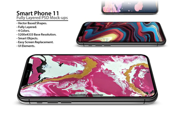 iPhone 11 Layered PSD Mock-ups
