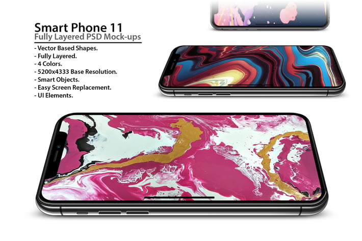 iPhone 11 Layered PSD Mock-ups