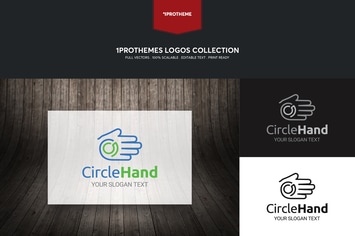 Circle Hand Logo Template