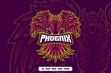 Phoenix Mascot Logo Template