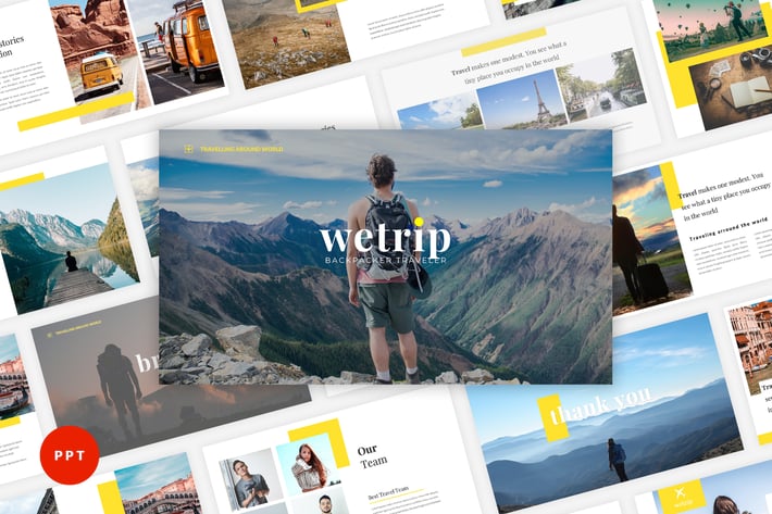 Wetrip - Backpackers PowerPoint Template