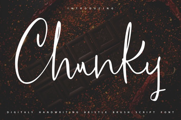Chunky | Handwritten Bristle Brush Script Font