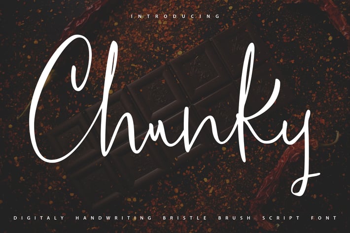 Chunky | Handwritten Bristle Brush Script Font