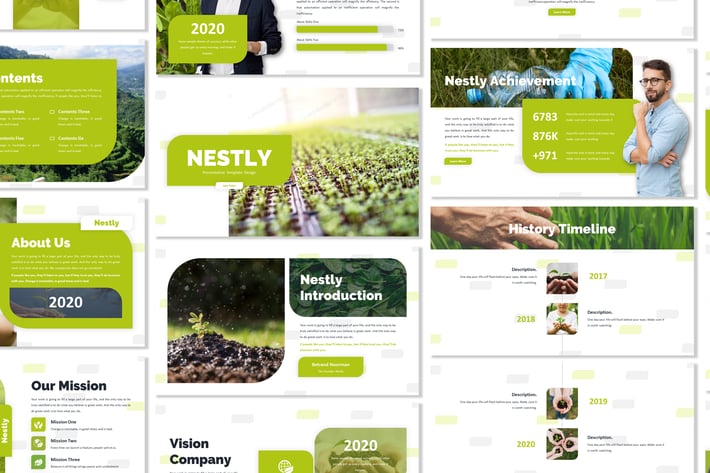 Nestly - Green Template Prensentation