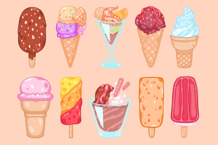Ice Cream Variety Clipart