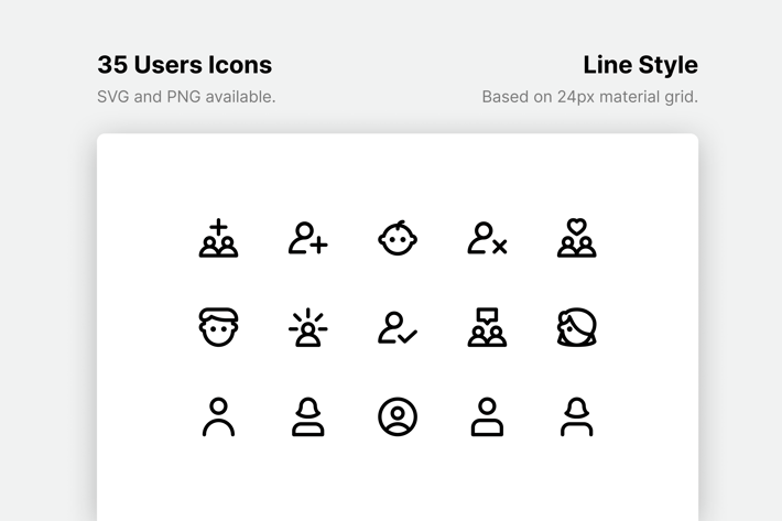 Users Line Icons