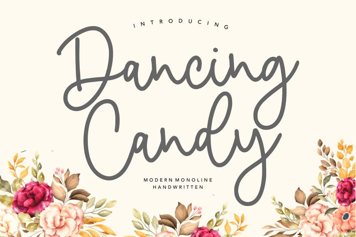 Dancing Candy - Modern Monoline Logo Font