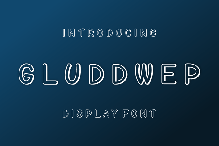 GLUDDWEP Line Font