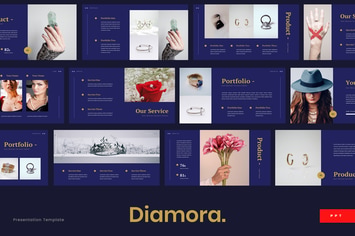 Diamora - Jewelry Powerpoint Presentation Template