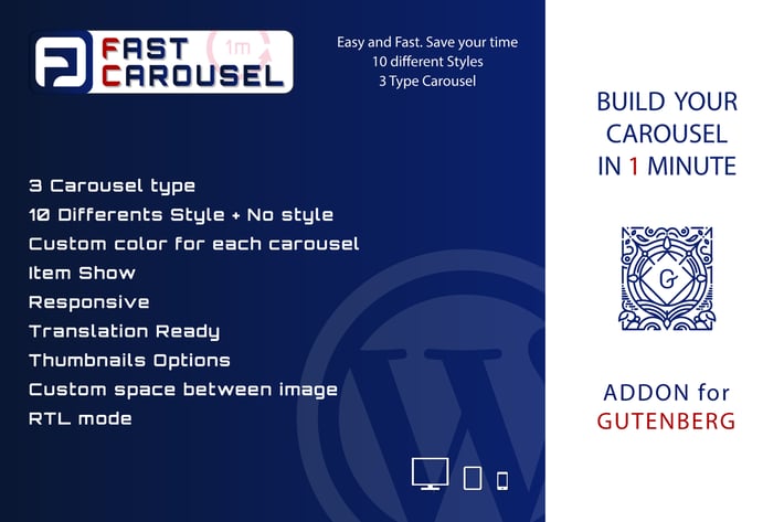 Fast Carousel for Gutenberg - WordPress Plugin