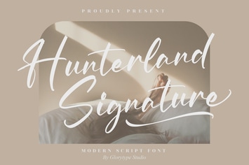 Hunterland Signature Modern Script Font
