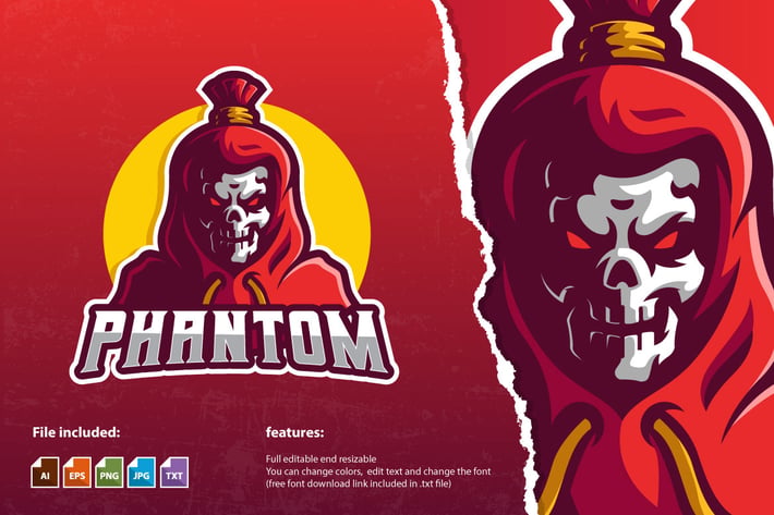 The Phantom Mascot Logo Template