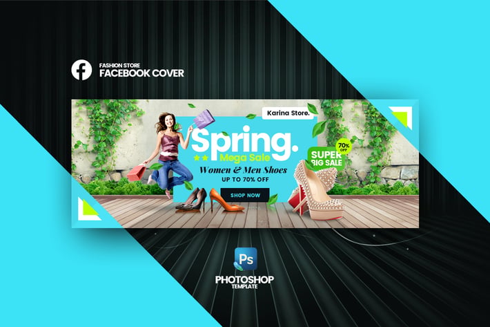 Karina - Fashion Store Facebook Cover Template