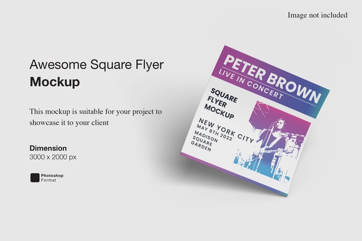 Awesome Square Flyer Mockup