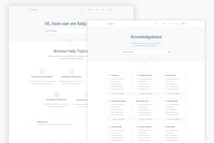 Paper - knowledge base Bootstrap4 HTML Template