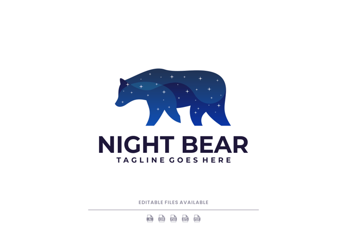 Night Bear Gradient Logo