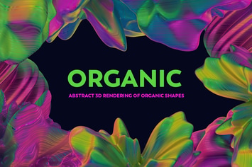 Abstract 3D Rendering of Organic Shapes 