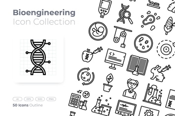 Bioengineering Outline Icon