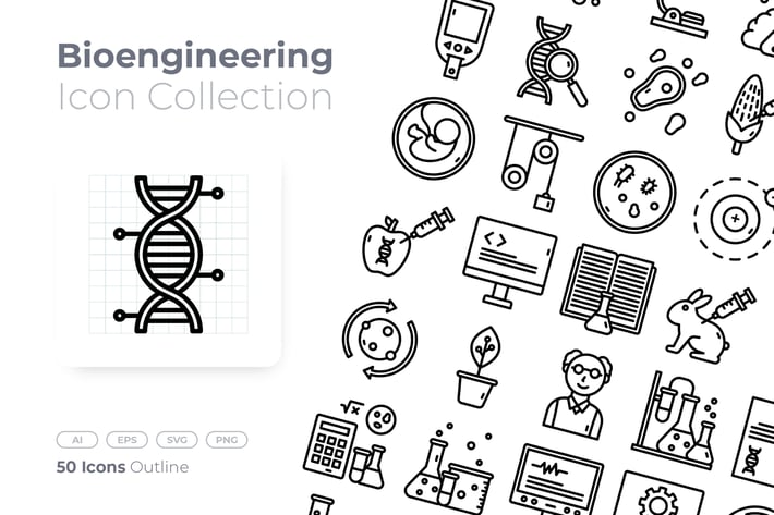 Bioengineering Outline Icon