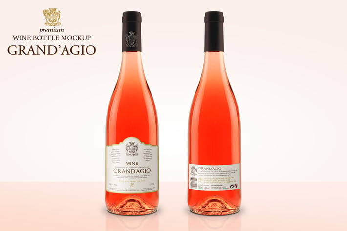 Premium Rosé Wine Mockup
