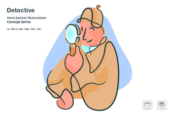 Detective Occupation Vector Illustration