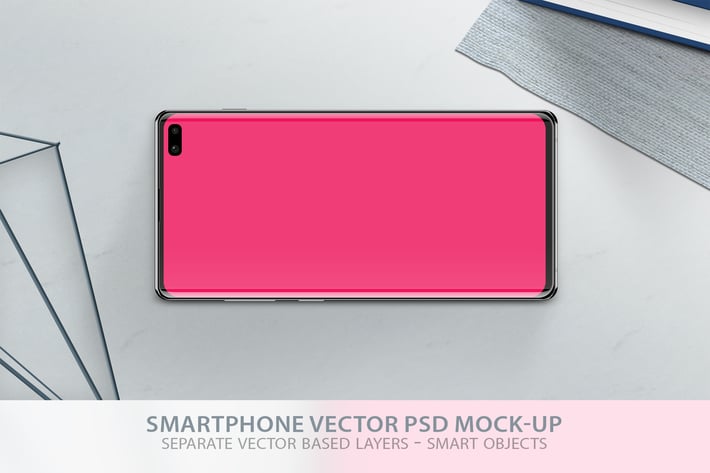 Galaxy S10 Vector Smartphone Layered PSD Mock-Up